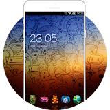 Theme for Galaxy A7: Fancy Comics HD Wallpaper icon