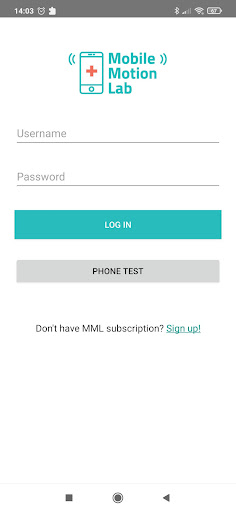 Android application Mobile Motion Lab screenshort
