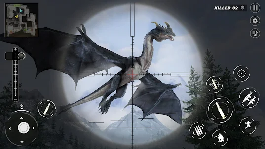 ドラゴン狩りゲーム スナイパーシューティングゲーム