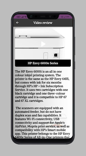 HP Envy 6000e Series Guide Screen 2