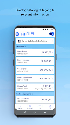 Android application Himla mobilbank screenshort