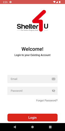 Android application Shelter4U Connect screenshort