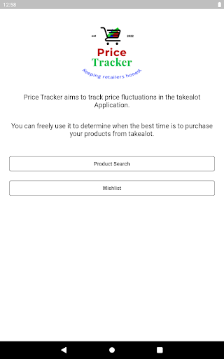 Android application Price Tracker screenshort