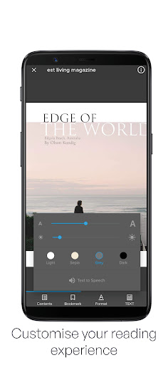 Android application est living magazine screenshort