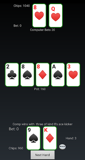 Android application Game Theory Optimal Poker screenshort