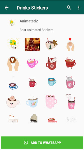 Android application Drinks Stickers for WhatsApp screenshort