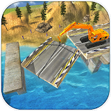 Crane Excavator Bridge Builder:Uphill Construction icon