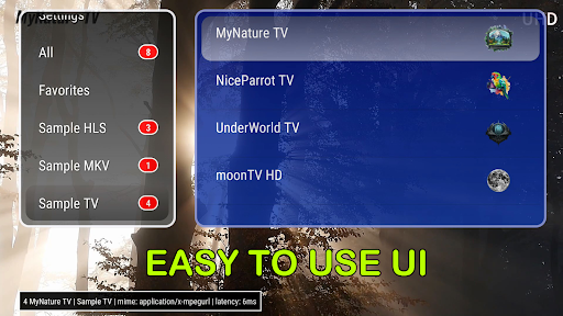 GX IPTV Player Screen 2
