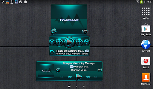 Poweramp widget BLACK Turquois