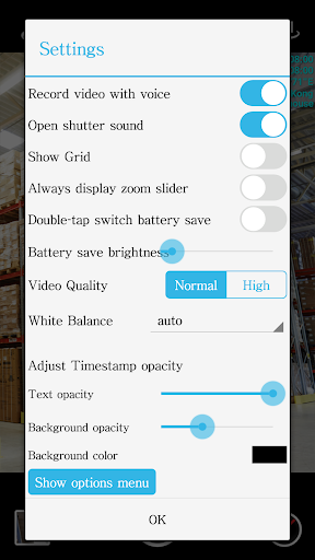 Screenshot of Timestamp Camera EnterprisePro