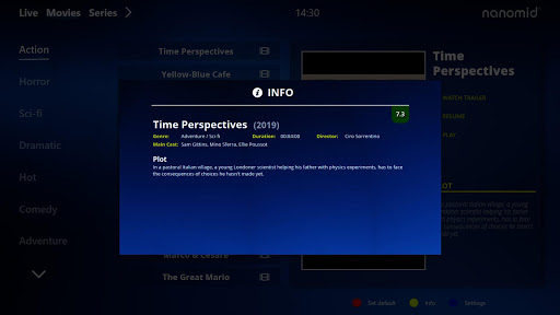 Nanomid IPTV Player Screen 3