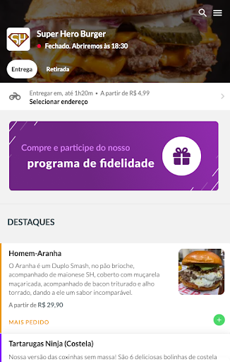 Android application Super Hero Burger screenshort