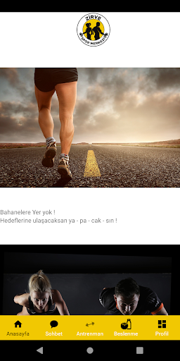 Android application GYM Zirve screenshort