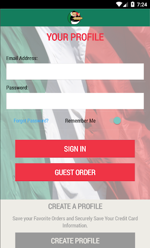 Android application Paisano’s Pizza screenshort