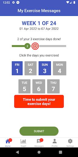 Android application My Exercise Messages screenshort