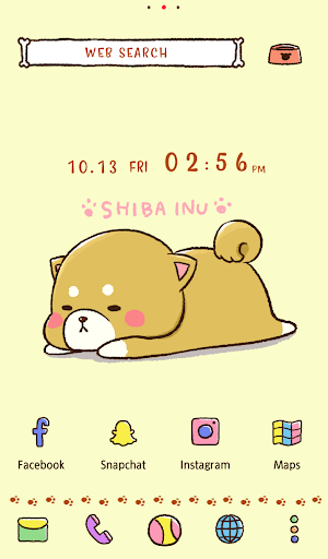 Android application Cute Mini-Shiba Theme screenshort