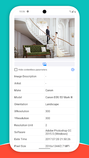 Android application Photo Exif Data Viewer screenshort