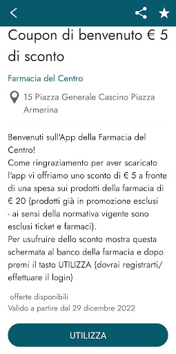 Android application Farmacia del Centro screenshort