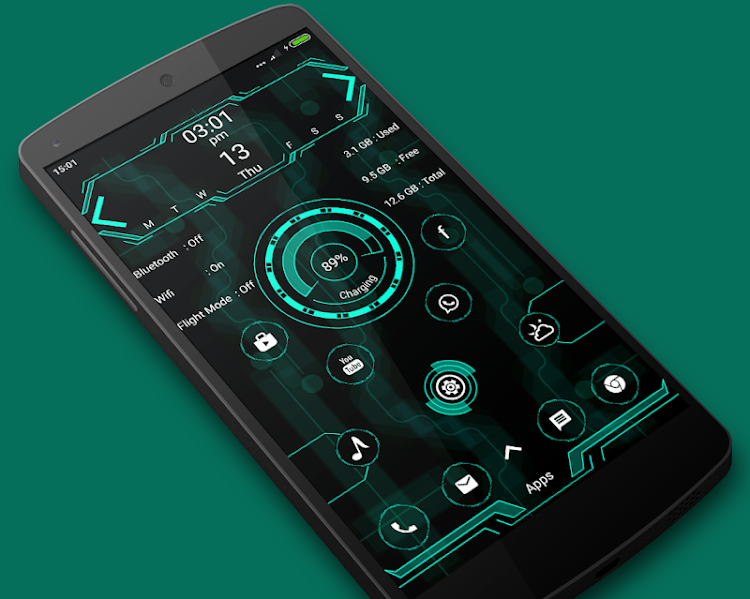 Hi-tech snappy launcher -theme - 14.0 - (Android)