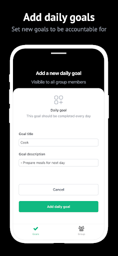 Accountability: Daily Goals Screen 2