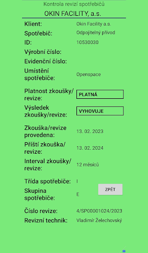 OKIN SPRINT Screen 2