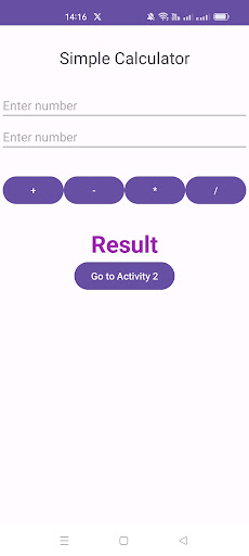 Android application Calculator Simple screenshort