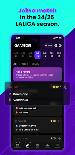 Screenshot of GameOn Live