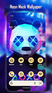 Neon Mask Wallpaper Parallax 1.0 APK + Мод (Unlimited money) за Android