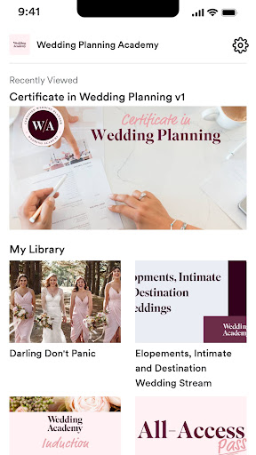Android application The Wedding Academy screenshort