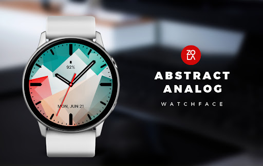 Android application Abstract Analog Watch Face screenshort