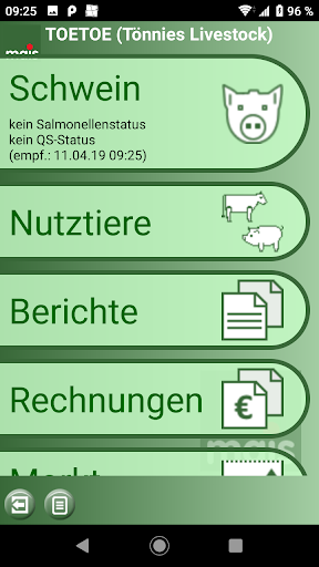 Tönnies Livestock App Screen 2