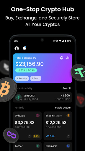 Android application Noone Crypto Wallet screenshort