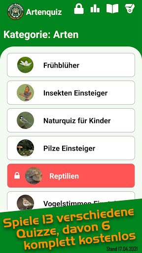 Android application Artenquiz screenshort