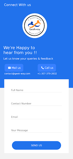 Android application Geekway SOS Connect screenshort