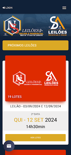 NS Leilões Screen 2
