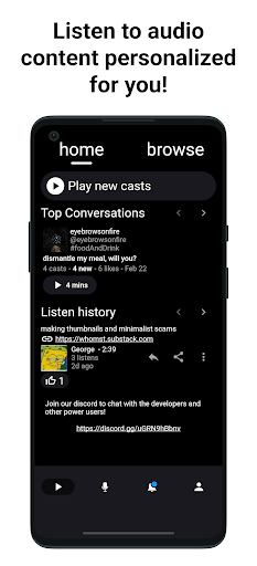 Android application CastMe screenshort