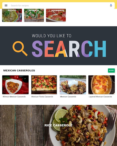 Screenshot of Casserole Recipes & Cookbook