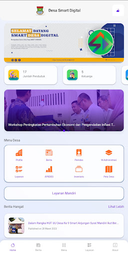 Android application Smart Desa Cukanggalih screenshort