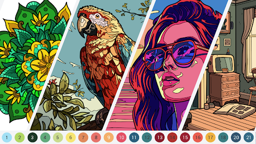 Android application Color Tap: Coloring by Numbers screenshort