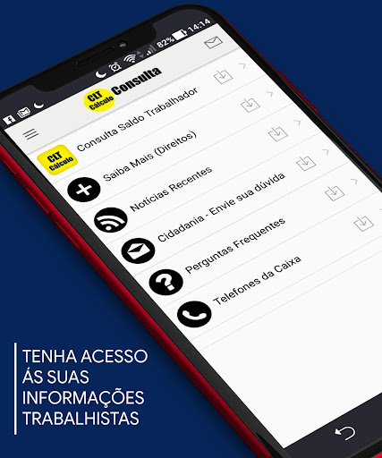 Android application CLT Trabalhador Consultas, Ext screenshort