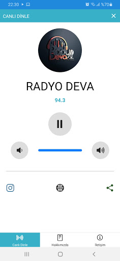 Android application Adana Radyo Deva screenshort