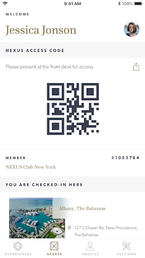 NEXUS Universal Access Card Screenshot