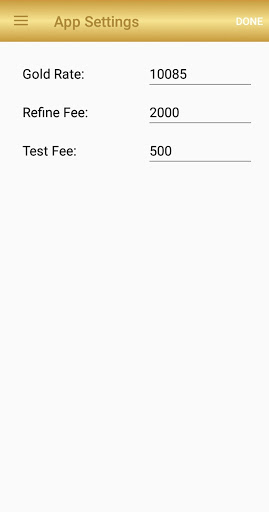 Android application Gold Lab Price Calculator screenshort