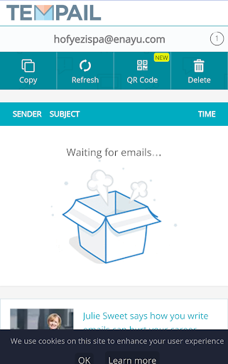 TempMailer-Get Temp Mail for S Screen 3