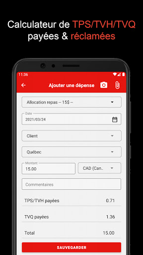 Aperçu de l'application