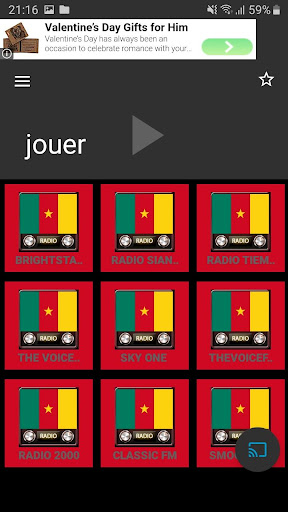 Android application Radio Cameroun screenshort