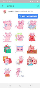 Screenshot 6 PIG Stickers Funny WASticker android