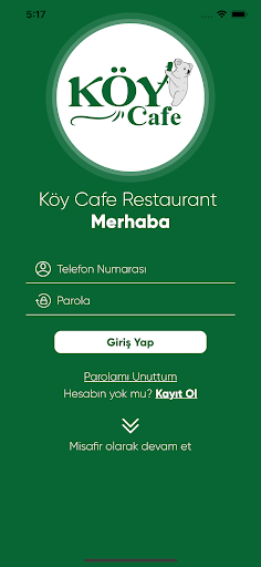 Android application Köy Cafe & Restaurant screenshort