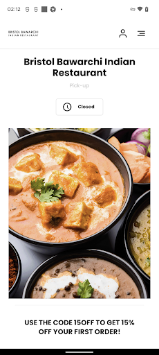 Android application Bristol Bawarchi Indian screenshort