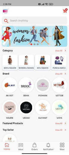 Android application ivastra - Fashion Shopping App screenshort